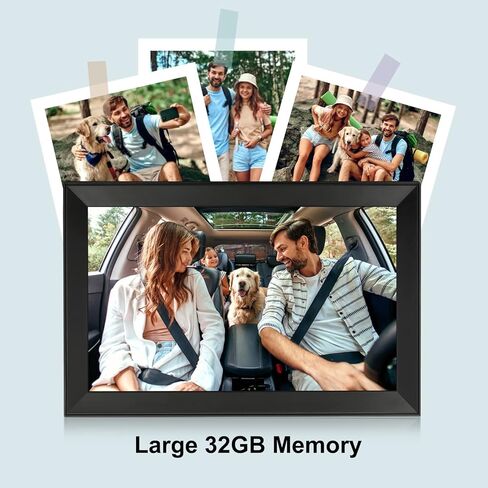 AEEZO 15.6 بوصة WIFI إطار الصورة الرقمية ، الكامل HD الشاشة التي تعمل باللمس إطار الصور الرقمية الذكية مع تخزين 32 جيجابايت ، دوار تلقائي ، سهلة الإعداد لمشاركة الصور أو مقاطع الفيديو عبر تطبيق AIMOR ، الجدار القابل للتثبيت in Kuwait