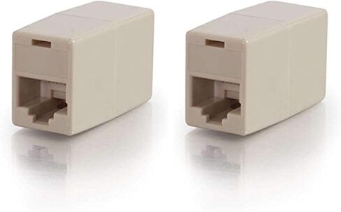 C2G 01927 RJ12 6-Pin Modular Straight-Through Inline Coupler, Ivory in Kuwait