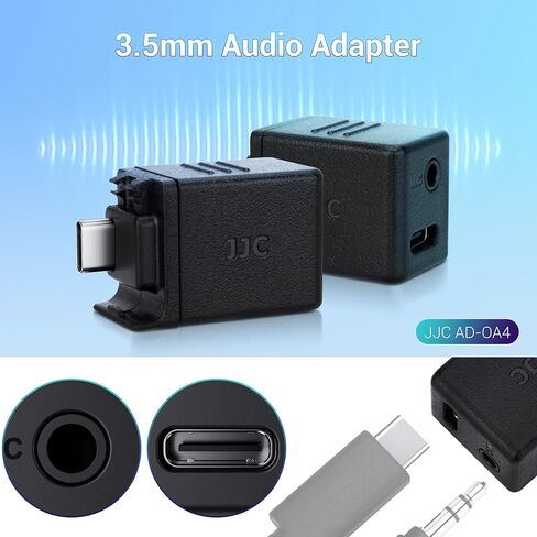 JJC محول ميكروفون مزدوج USB-C 3.5 ملم لكاميرا دي جيه اي اوسمو اكشن 1 (فقط)، غير متوافق مع دي جيه اي اوسمو اكشن 2 3 4، ملحقات مدونات الفيديو لكاميرا اوسمو اكشن 1 (فقط) in Kuwait