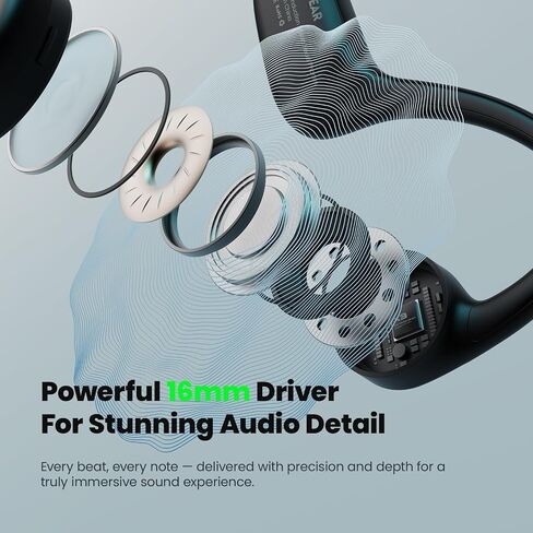 Bone Conduction Headphones,Bluetooth V6.0 Open Ear Headphones with Mic, in Saudi Arabia