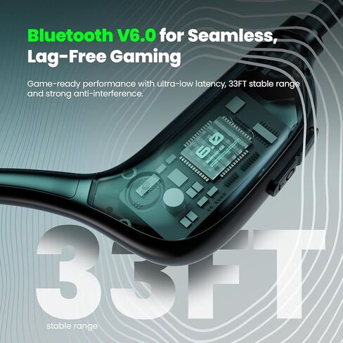 Bone Conduction Headphones,Bluetooth V6.0 Open Ear Headphones with Mic, in Saudi Arabia