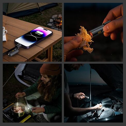 Zeroair Powerspark 4-in-1 شحن كابل 240W شحن سريع ونقل البيانات 480 ميغابت في الثانية ، وميزات مصباح LED وإشعال الإشعال ، والطوارئ الجاهزة ، ومواد نايلون 5 أقدام in Kuwait