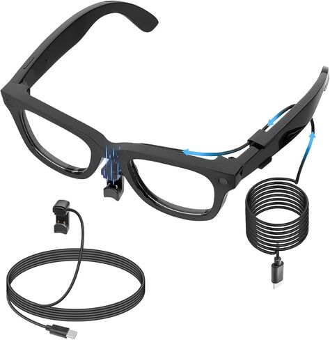 كابل شحن USB-C للنظارات الذكية ، كابل 1.5 متر متوافق مع Ray-Ban Meta ، Wayfarer ، Headliner ، Skyler ، Meta Oakley HSTN-شحن سريع ، دائم وخالي من التشابك (منخفضة) in Kuwait