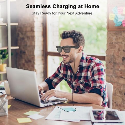 كابل شحن USB-C للنظارات الذكية ، كابل 1.5 متر متوافق مع Ray-Ban Meta ، Wayfarer ، Headliner ، Skyler ، Meta Oakley HSTN-شحن سريع ، دائم وخالي من التشابك (منخفضة) in Kuwait