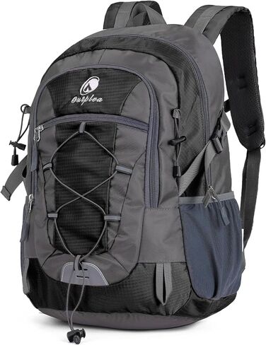 25L Small Hiking Backpack Daypack for Men, Waterproof Outdoor Travel Backpack with Padded Straps for Camping, Black in Kuwait