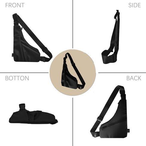 Lightweight Crossbody Bag for Women Men, Anti Theft Sling Bag with Back Pocket, Waterproof Chest Bag for Daily Use, Hiking, Cycling, Running. in Saudi Arabia
