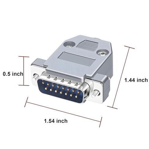 DB15 Solder Connector, 2 Row 15 Pin RS232 D-SUB Breakout Board Terminal Adapter with Case Assortment Kit (20Pcs Female) in Kuwait