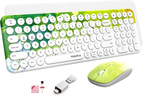 لوحة مفاتيح وماوس لاسلكية Mobifice 2.4 جيجا هرتز USB لاسلكية رفيعة جدًا وصغيرة الحجم وصامتة ولوحة مفاتيح كمبيوتر قديمة للكمبيوتر الشخصي/الكمبيوتر المحمول/Windows/Mac/الأجهزة اللوحية/Apple iPad (طلاء أزرق) in Saudi Arabia
