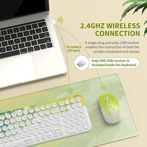 لوحة مفاتيح وماوس لاسلكية Mobifice 2.4 جيجا هرتز USB لاسلكية رفيعة جدًا وصغيرة الحجم وصامتة ولوحة مفاتيح كمبيوتر قديمة للكمبيوتر الشخصي/الكمبيوتر المحمول/Windows/Mac/الأجهزة اللوحية/Apple iPad (طلاء أزرق) in Saudi Arabia