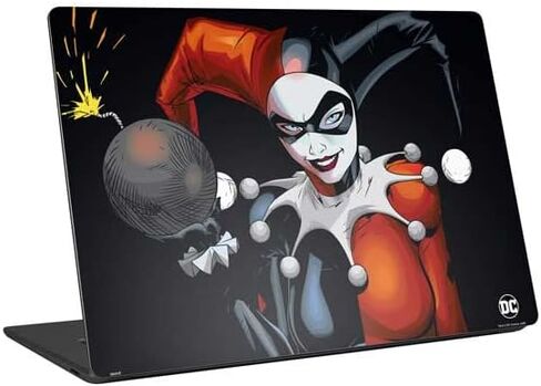 Skinit Laptop Decal Skin Compatible with Universal Laptop 17in (13.8 x 10in) - Officially Licensed Warner Bros Evil Harley Quinn Design in Saudi Arabia