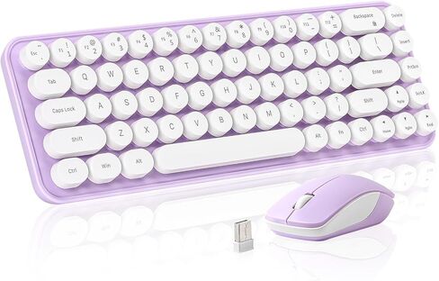 I68 لوحة المفاتيح اللاسلكية وسرد الماوس ، لوحة مفاتيح نمط الآلة الآلي مع كف من المفاتيح المستديرة ، واتصال 2.4 جيجا هرتز مع أجهزة الكمبيوتر المكتبية كمبيوتر الكمبيوتر المحمول WindowsXP/7/8/10 (أصفر) in Kuwait