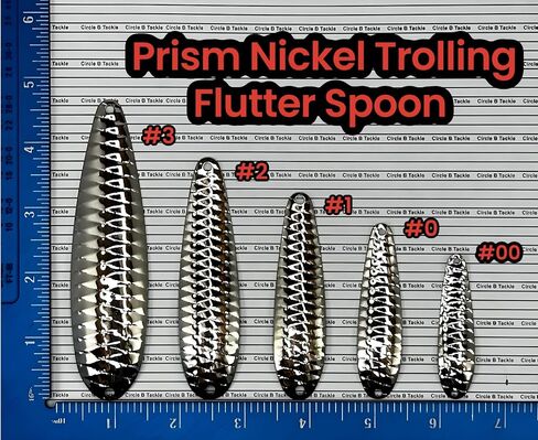 Nickel Prism Trolling Spoon for DIY Lure Making Prism Flutter Spoon with a Nickel Finish - Made in USA - 10 Pack in Saudi Arabia