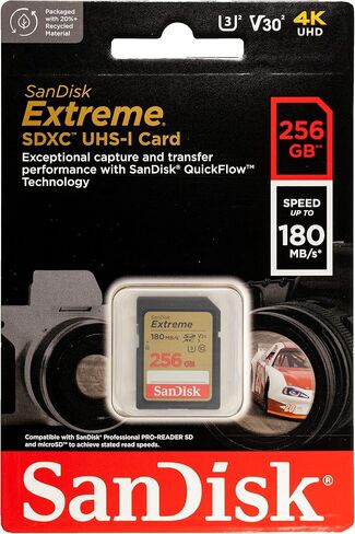 Mandisk 256GB Extreme SD CARD (5 Pack) SDXC Cards Cards Compatible Browning Defender Pro Series Trail Cameras (SDSDXVV-256G-GNCIN) مع (1) كل شيء باستثناء قارئ بطاقة Stromboli 3.0 Micro & SD in Saudi Arabia