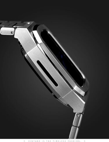 حالة حزام من الفولاذ المقاوم للصدأ لتعديل النطاق 45 مم 44 مم 41 مم مجموعة MetalKit للسلسلة 7 6 SE 5 4 3 2 1 in Saudi Arabia