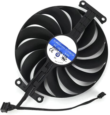 3pcs/ الكثير من الرسومات ، استبدال مروحة تبريد بطاقة الرسومات لـ ASUS ROG Strix RTX 3060TI 3070 3070TI 3080 3080TI 3090 Gaming RX 6700XT 6800 95MM CF1010U12S 12V 0.45A 7 PIN Card Card Card Fan GPU (Fan-4) in Kuwait