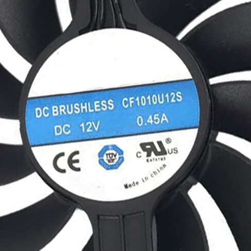 3pcs/ الكثير من الرسومات ، استبدال مروحة تبريد بطاقة الرسومات لـ ASUS ROG Strix RTX 3060TI 3070 3070TI 3080 3080TI 3090 Gaming RX 6700XT 6800 95MM CF1010U12S 12V 0.45A 7 PIN Card Card Card Fan GPU (Fan-4) in Kuwait