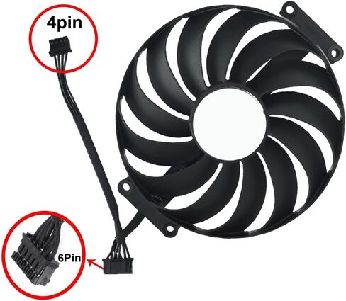 3pcs/ الكثير من الرسومات ، استبدال مروحة تبريد بطاقة الرسومات لـ ASUS ROG Strix RTX 3060TI 3070 3070TI 3080 3080TI 3090 Gaming RX 6700XT 6800 95MM CF1010U12S 12V 0.45A 7 PIN Card Card Card Fan GPU (Fan-4) in Kuwait
