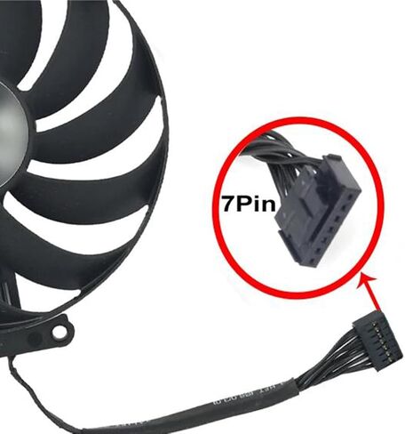 3pcs/ الكثير من الرسومات ، استبدال مروحة تبريد بطاقة الرسومات لـ ASUS ROG Strix RTX 3060TI 3070 3070TI 3080 3080TI 3090 Gaming RX 6700XT 6800 95MM CF1010U12S 12V 0.45A 7 PIN Card Card Card Fan GPU (Fan-4) in Kuwait