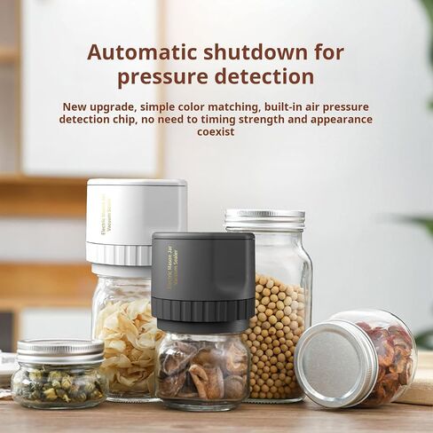 2025 Upgraded Mason Jar Vacuum Sealer, Electric Vacuum Sealer for Regular Mouth and Wide Mouth Canning Jars, Fully Automated and Portable in Saudi Arabia