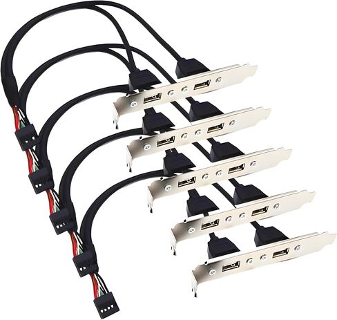 كابل اللوحة الأم إلى محول مضيف قوس اللوحة الخلفية ثنائية منفذ USB 2.0 ، كابل أسود in Kuwait