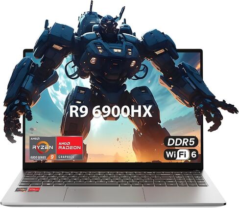 جهاز كمبيوتر محمول للألعاب AMD Ryzen 9 6900HX (حتى 4.9 جيجاهرتز) الرسومات AMD Radeon 680M 16 بوصة FHD Computer 32GB RAM 512GB SSD WIFI 6 Bluetooth 5.2 DDR5 58WH بطارية in Kuwait