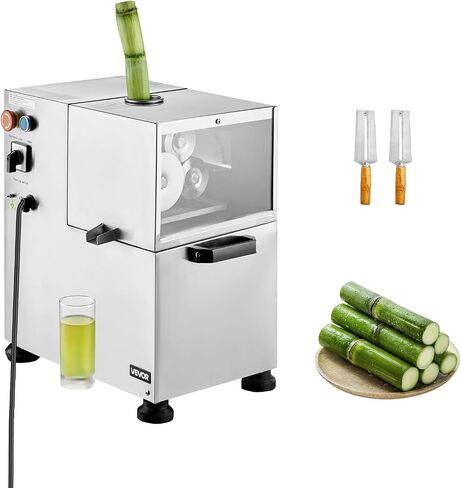 Vevor Commercial Sugar Cane Juicer ، 800 و WALLEST MACHER ELECTRY HACRANE JUICER مع إخراج 661 رطل/ساعة ، 4 بكرات من الفولاذ المقاوم للصدأ ، قصب السكر. in Saudi Arabia