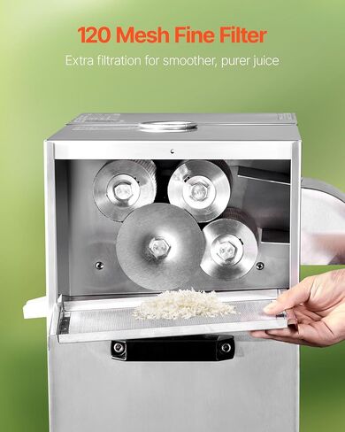 Vevor Commercial Sugar Cane Juicer ، 800 و WALLEST MACHER ELECTRY HACRANE JUICER مع إخراج 661 رطل/ساعة ، 4 بكرات من الفولاذ المقاوم للصدأ ، قصب السكر. in Saudi Arabia