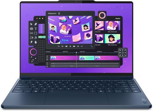 Lenovo Yoga 9i 2-in-1 Copilot+ Laptop ، Intel Ultra 7-258V ، 32 GB LPDDR5X RAM ، 1 TB PCIe SSD ، 14 "3K (2880x1800) OLED Touchscreen Display ، Intel Arc Display ، Backlit Keyboard ، W11 Pro ، Cosmic Blue in Saudi Arabia