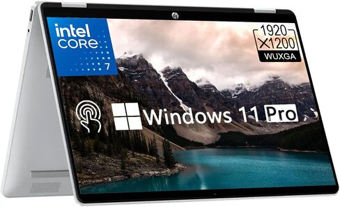 HP OmniBook 5 Flip 2-in-1 Business Laptop - 14" 2K Touchscreen Laptop - Intel Core 7-16GB LPDDR5 RAM - 1TB SSD - 5MP IR Camera | Wi-Fi 6E | Microsoft Copilot | Windows 11 Pro - Glacier Silver in Saudi Arabia