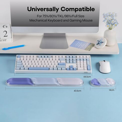 EPOMAKER CloudGel Wrist Rest for Keyboard and Mouse, 2 Pieces Gel Wrist Support, Anti-Slip Rubber Bottom, Ergonomic Design, Suitable for Office/Computer/Laptop/Gaming (Pink) in Saudi Arabia