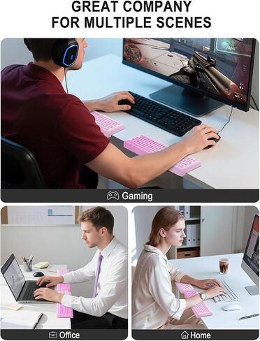Hsurbtra L-Shaped Desk Elbow Pad, 2-Piece Soft Memory Foam Elbow Support Padding with Non-Slip Rubber Base, Ergonomic Desk Edge Cushion Wrist Rest for Office, Home, Work, Gaming, Purple in Saudi Arabia