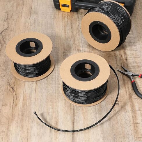 300 قدم 1/4 "، 1/2" ، 3/8 "قابلة للتوسيع قابلة للتوسيع مضفر الأسلاك المضفرة تلوح في الأفق كابل تلوح في الأفق لتلفزيون ، الكمبيوتر ، المسرح المنزلي (أسود) in Kuwait