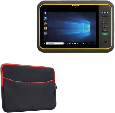 BoxWave Case Compatible with Trimble T7 - SoftSuit with Pocket, Soft Pouch Neoprene Cover Sleeve Zipper Pocket - Jet Black with Red Trim in Saudi Arabia