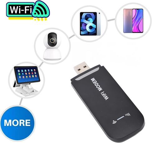 ASIXXSIX 4G LTE USB MODEM ، جهاز التوجيه HOTING HOURI HOTPOT HOSPOT HOSPT عالية السرعة ، ما يصل إلى 10 مستخدمين على شبكة WIFI WIFI WIFI محمولة لسطح المكتب ، الكمبيوتر المحمول ، الكمبيوتر اللوحي (الأسود) in Saudi Arabia