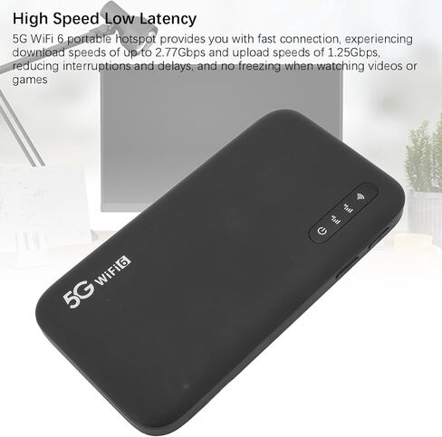 Diyeeni 5G WiFi Hotspot, 2.77Gbps High Speed Mobile Hotspot, Wireless Network Portable Router with Nano SIM Card Slot, 2.4G/5.8GHz Dual Band, Support 16 Users, IP67 in Saudi Arabia