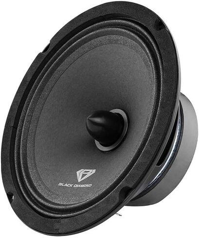 Black Diamond Dia-CM6.4B 6.5" Mid-Range Loudspeaker with Bullet - 6.5-Inch Midrange, 120 Watts Max, 60 Watts RMS, 4-Ohm, 1" Voice Coil - Replacement Mids for Car or Truck Stereo Sound System (Pair) in Saudi Arabia