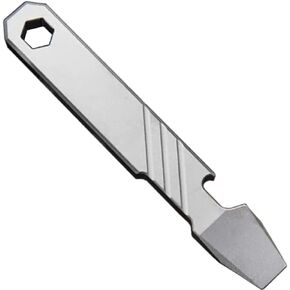 Titanium EDC Pry Bar Tool – 4" Pocket Prybar with Bottle Opener, Flathead Screwdriver, Box Opener & Scraper – Compact Multi Tool for Everyday Carry in Saudi Arabia