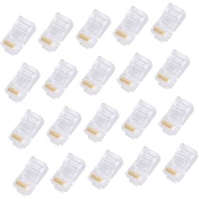 Nuobesty 1000pcs 8 Pin Cob Consors for Cat5e Network Cables Modular Plugials Design Sturdy Metal Design for Networking in Kuwait