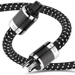 كبل طاقة الصوت Todn HIFI لـ Audiophile مع 7 AWG O-C CORES ، و 24K مطلي بالذهب 3 قابس سلك الطاقة/IEC C15 ، φ17.5mm ، 3ft/1M in Kuwait