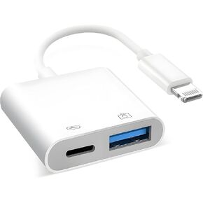Lightning to USB 3 محول الكاميرا ، 2 في 1 [Apple MFI Certified] ذكور Lightning إلى USB 3.0 أنثى محول OTG مع منفذ شحن PD لجهاز iPhone iPad ، الماوس ، لوحة المفاتيح ، HUB ، MIDI PORTADOR CONNECTOR in Kuwait