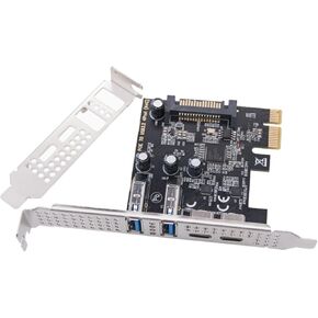Internal PCIE 1X to USB Expansion Card 3.2 Gen1 Type C and Hubs Card with Metal Brackets PCIE to USB Adapter in Saudi Arabia