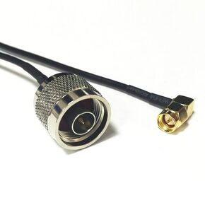 SMA Male Right Angle Switch N Plud Pigtal Cable Adapter لأجهزة التوجيه اللاسلكية (100 سم) (RG174) in Kuwait