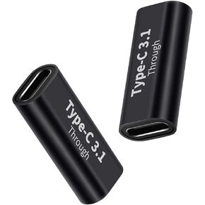 USB C Female to Female Adapter 2PCS, PD 100W and 10Gbps Double Female Connector with 4K/8K Video for Phone,iPad, Thunderbolt 4/3, MacBook Pro/Air, USB-C HUB & More Type C Devices in Saudi Arabia