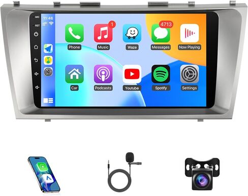 Naifay Android Car Stereo Radio Toyota Camry (Fit-J.B.Les) 2006 2007 2008 2008 2010 2011 ، 9inch IPS Touch Screen for Camry Car Stereo مع Carplay Android Auto/Bluetooth/GPS/WiFi/MIC+Canbus in Saudi Arabia