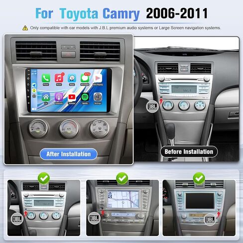 Naifay Android Car Stereo Radio Toyota Camry (Fit-J.B.Les) 2006 2007 2008 2008 2010 2011 ، 9inch IPS Touch Screen for Camry Car Stereo مع Carplay Android Auto/Bluetooth/GPS/WiFi/MIC+Canbus in Saudi Arabia
