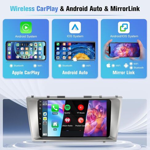 Naifay Android Car Stereo Radio Toyota Camry (Fit-J.B.Les) 2006 2007 2008 2008 2010 2011 ، 9inch IPS Touch Screen for Camry Car Stereo مع Carplay Android Auto/Bluetooth/GPS/WiFi/MIC+Canbus in Saudi Arabia