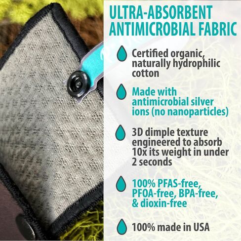 ANIMOSA P Off Cloths: for women who pee outdoors | reusable washable absorbent wipes | compact light-weight alternative to toilet paper | discreet female urination solution for camping, hiking, travel in Saudi Arabia