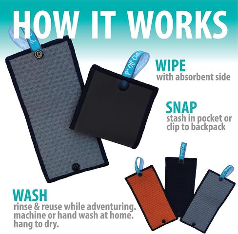 ANIMOSA P Off Cloths: for women who pee outdoors | reusable washable absorbent wipes | compact light-weight alternative to toilet paper | discreet female urination solution for camping, hiking, travel in Saudi Arabia