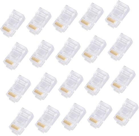 NUOBESTY 1000pcs 8 Pin COB Connectors for Cat5e Network Cables Modular Plug Terminals Sturdy Metal Design for Networking in Saudi Arabia