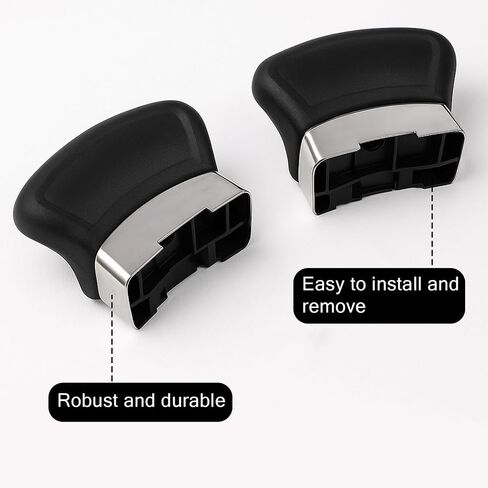 2 Pcs Replacement Handles for Pots and Pans Pressure Pan Cooker Parts, Black Pot Short Side Handles with Screw, Stainless Steel Anti-scald Pot Handle for Pressure Pan, Type Cooker Steamer in Saudi Arabia